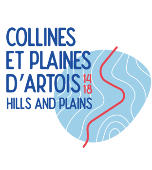 Logo de Collines et Plaines d'Artois 14-18 / Entre Lens et Arras un secteur marqué par les conflits, qui accueille de nombreux cimetières et mémoriaux du conflit